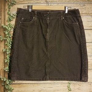 Ann Taylor brown corduroy skirt size 14